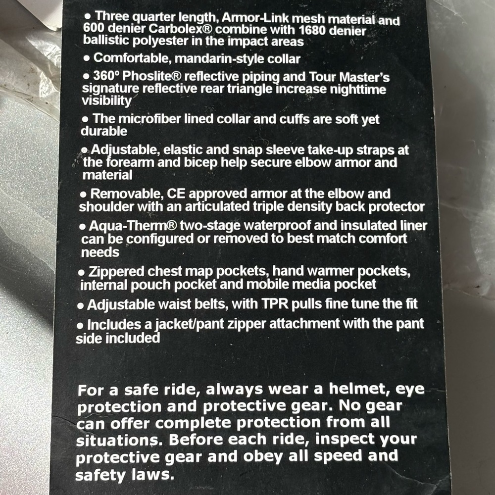 Tourmaster Black Performance Jacket - Picture 9 of 9